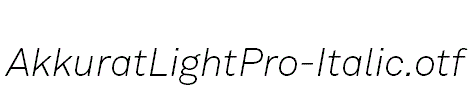AkkuratLightPro-Italic