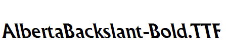 AlbertaBackslant-Bold