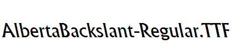 AlbertaBackslant-Regular