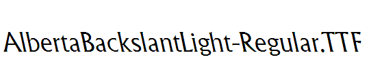 AlbertaBackslantLight-Regular