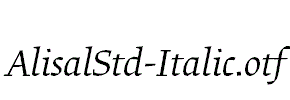 AlisalStd-Italic