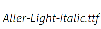 Aller-Light-Italic