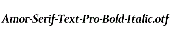 Amor-Serif-Text-Pro-Bold-Italic