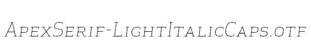 ApexSerif-LightItalicCaps