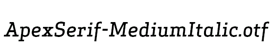 ApexSerif-MediumItalic