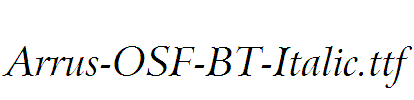 Arrus-OSF-BT-Italic