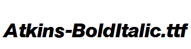 Atkins-BoldItalic