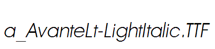 a_AvanteLt-LightItalic