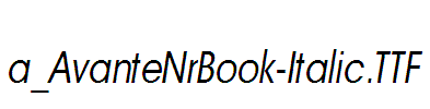 a_AvanteNrBook-Italic