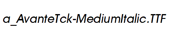 a_AvanteTck-MediumItalic