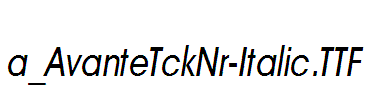 a_AvanteTckNr-Italic