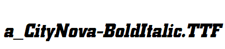 a_CityNova-BoldItalic