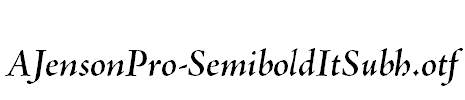 AJensonPro-SemiboldItSubh