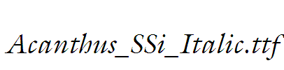 Acanthus_SSi_Italic