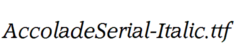 AccoladeSerial-Italic