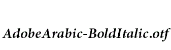 AdobeArabic-BoldItalic