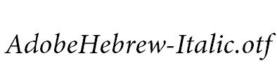 AdobeHebrew-Italic