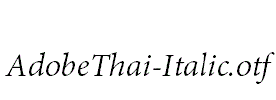 AdobeThai-Italic