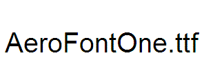 AeroFontOne