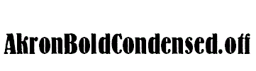 AkronBoldCondensed