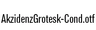 AkzidenzGrotesk-Cond