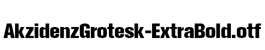 AkzidenzGrotesk-ExtraBold