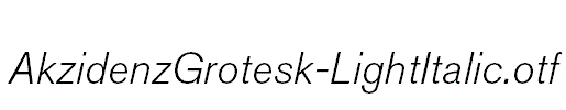 AkzidenzGrotesk-LightItalic