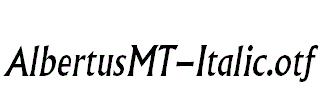 AlbertusMT-Italic