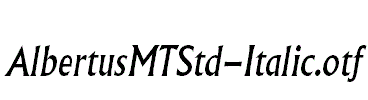 AlbertusMTStd-Italic