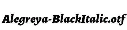 Alegreya-BlackItalic