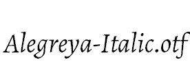 Alegreya-Italic