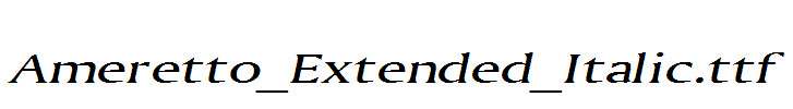 Ameretto_Extended_Italic