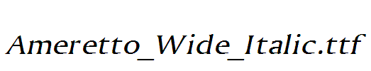 Ameretto_Wide_Italic