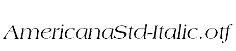 AmericanaStd-Italic