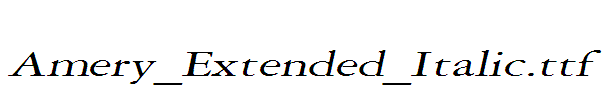 Amery_Extended_Italic