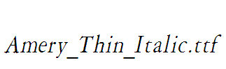 Amery_Thin_Italic