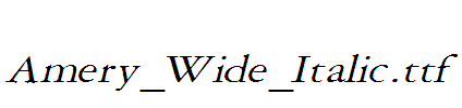 Amery_Wide_Italic