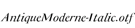 AntiqueModerne-Italic