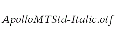 ApolloMTStd-Italic