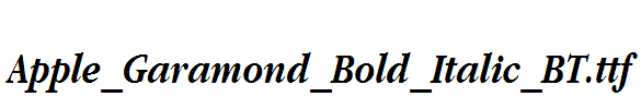 Apple_Garamond_Bold_Italic_BT