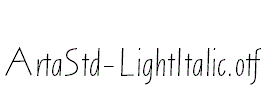 ArtaStd-LightItalic