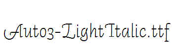 Auto3-LightItalic