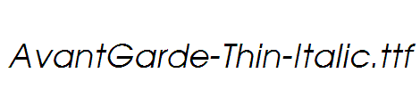 AvantGarde-Thin-Italic