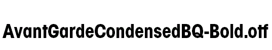 AvantGardeCondensedBQ-Bold