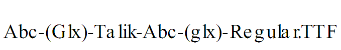 Abc-(Glx)-Talik-Abc-(glx)-Regular