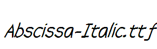 Abscissa-Italic