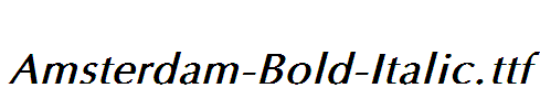 Amsterdam-Bold-Italic