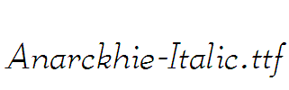 Anarckhie-Italic