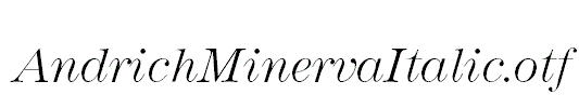 AndrichMinervaItalic