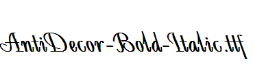 AntiDecor-Bold-Italic